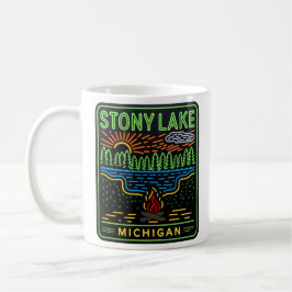 Neon Stoney Lake Michigan Kaffeetasse