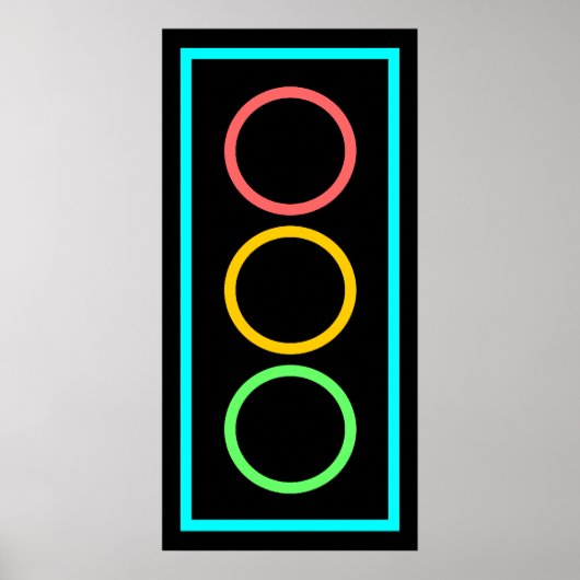 Neon Stoplight Poster (Vorne)