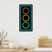 Neon Stoplight Poster (Küche)
