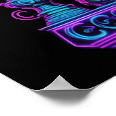 Neon Strampler Rosa und Türkis 5:4 Poster (Ecke)