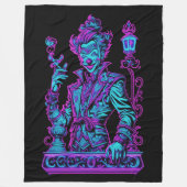 Neon Strampler Rosa und Türkis Fleecedecke (Vorderseite)