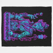 Neon Strampler Rosa und Türkis Fleecedecke (Vorderseite (Horizontal))