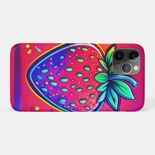Neon Strawberry Pop Case-Mate iPhone Hülle (Rückseite (Horizontal))