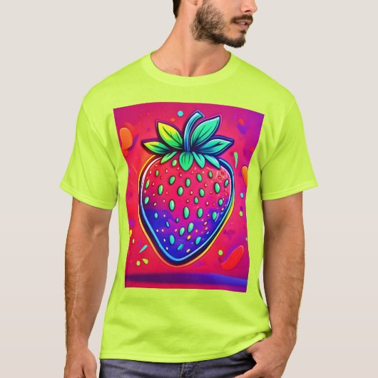Neon Strawberry Pop T-Shirt (Vorderseite)