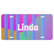 Neon Streifen Pink Blauer Name Farbe