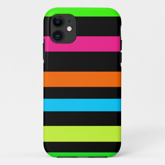 Neon-Streifenmuster Case-Mate iPhone Hülle (Rückseite)