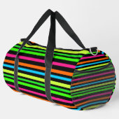 Neon-Streifenmuster Duffle Bag (Rechte Ecke)