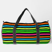 Neon-Streifenmuster Duffle Bag (Rückseite)