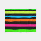 Neon-Streifenmuster Fleecedecke (Vorderseite (Horizontal))