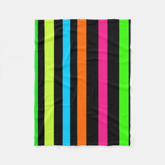 Neon-Streifenmuster Fleecedecke (Vorderseite)
