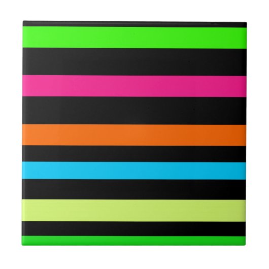 Neon-Streifenmuster Fliese (Vorderseite)