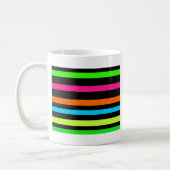 Neon-Streifenmuster Kaffeetasse (Links)