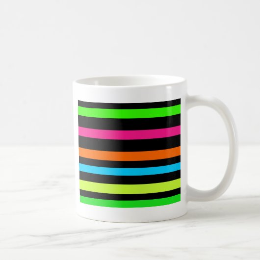 Neon-Streifenmuster Kaffeetasse (Rechts)