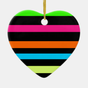 Neon-Streifenmuster Keramikornament