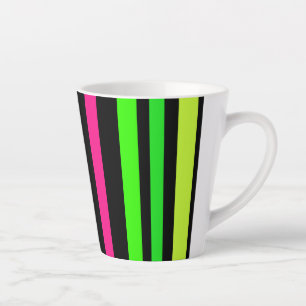 Neon-Streifenmuster Milchtasse