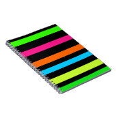 Neon-Streifenmuster Notizblock (Rechte Seite)