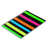 Neon-Streifenmuster Notizblock (Linke Seite)