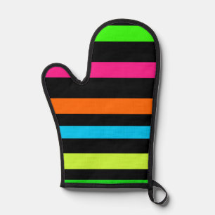 Neon-Streifenmuster Ofenhandschuh