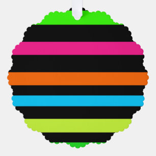 Neon-Streifenmuster Ornament Karte