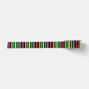 Neon-Streifenmuster Satinband