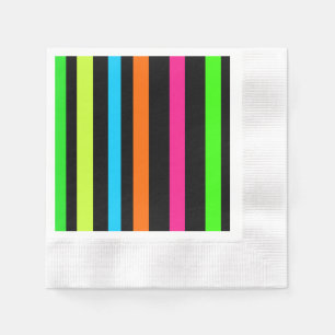 Neon-Streifenmuster Serviette