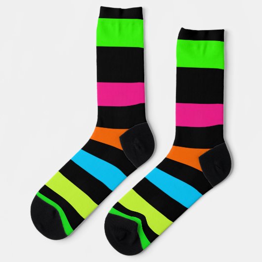 Neon-Streifenmuster Socken (Linkes Detail)