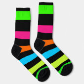 Neon-Streifenmuster Socken (Rechts)