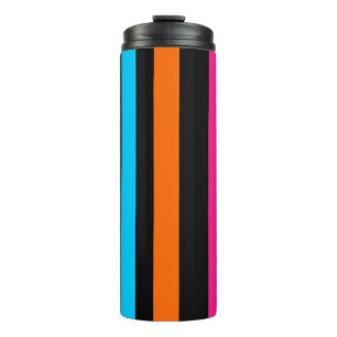 Neon-Streifenmuster Thermosbecher