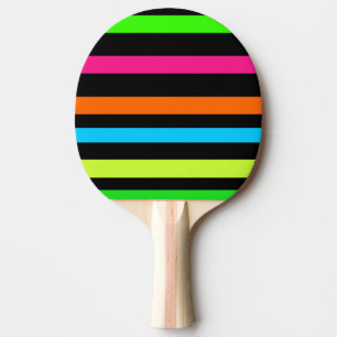 Neon-Streifenmuster Tischtennis Schläger