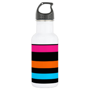 Neon-Streifenmuster Trinkflasche