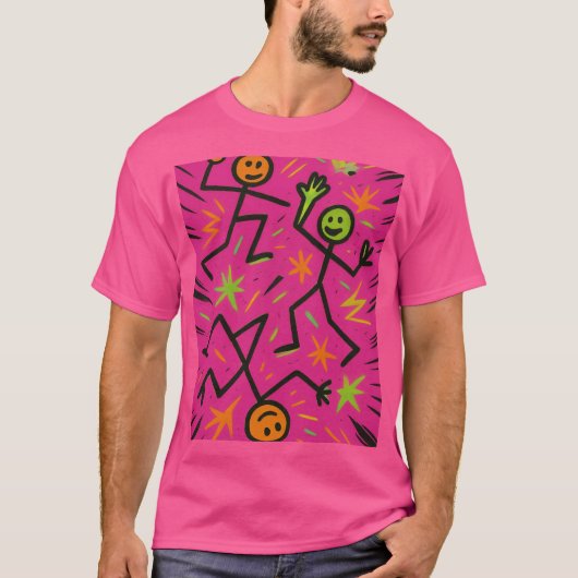 Neon Strichmännchens Tank - Comic Chaos Energy (Vorderseite)