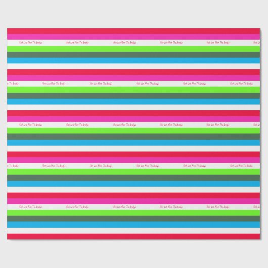 Neon Strip Personalisiertes Urlaubspapier Geschenkpapier (Flach)