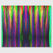 Neon Strip Wrapping Paper Geschenkpapier (Flach)