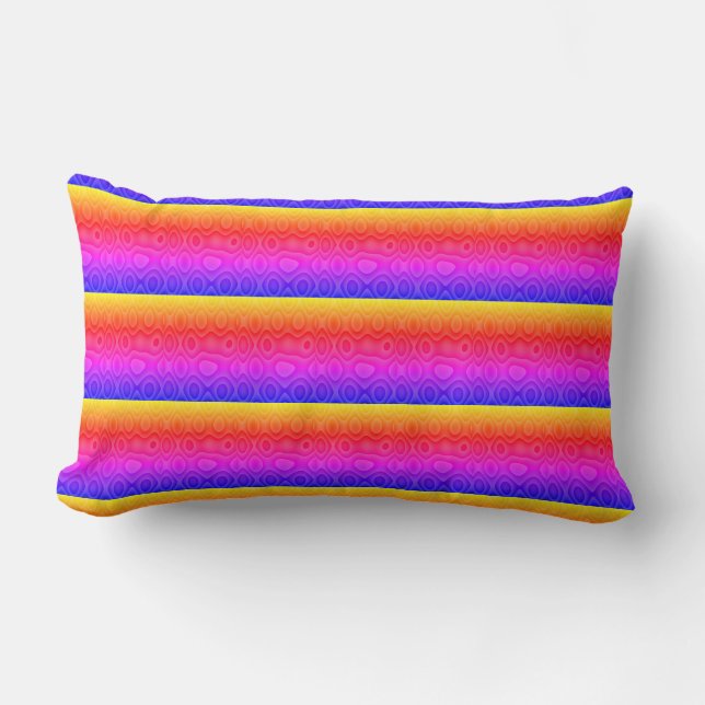 Neon Stripe Pillow Lendenkissen (Vorderseite)