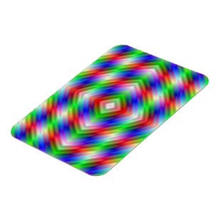 Neon Stripes Foto Magnet