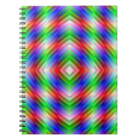 Neon Stripes Notebook Notizblock (Vorderseite)