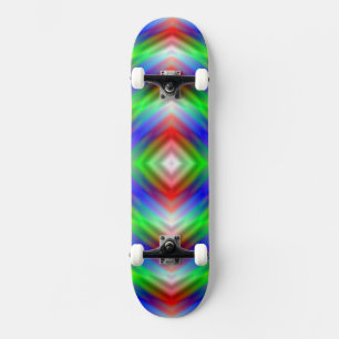 Neon Stripes Skateboard