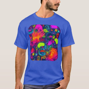 Neon Style 80er Retro-Party-Farbiges Leuchten lust T-Shirt