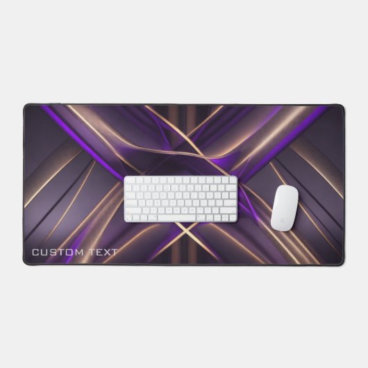 Neon Style Lila Gold Custom Gaming erweitert Schreibtischunterlage (Tastatur & Maus)