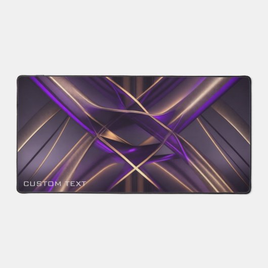 Neon Style Lila Gold Custom Gaming erweitert Schreibtischunterlage (Vorderseite)