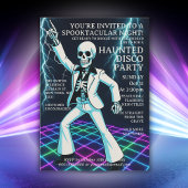Neon Style Retro Disco Halloween-Party Einladung