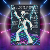 Neon Style Retro Disco Halloween-Party Einladung