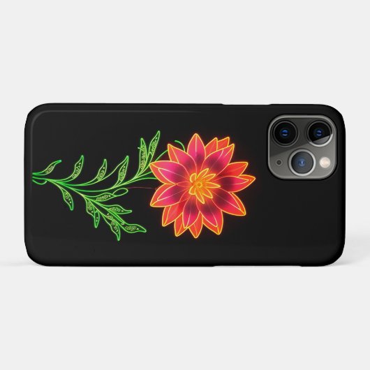Neon Stylized Blume Case-Mate iPhone Hülle (Rückseite (Horizontal))