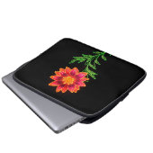 Neon Stylized Blume Laptopschutzhülle (Vorne Knopf)