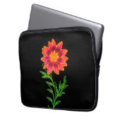 Neon Stylized Blume Laptopschutzhülle (Vorderseite Links)