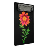 Neon Stylized Blume Mini Klemmbrett (Schrägansicht)