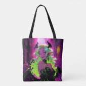 Neon Succubus Demon Anime Girl Tasche (Rückseite)