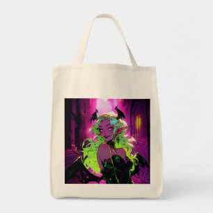 Neon Succubus Demon Anime Girl Tragetasche