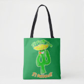 Neon Succulent Party Time Cactus Logo Tasche (Vorderseite)
