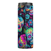 Neon Sugar Skull Thermosbecher (Rückseite)